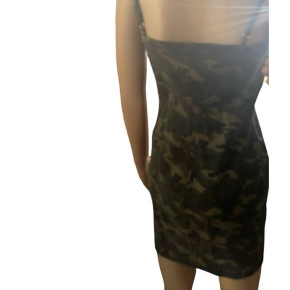 Iris camouflage Knit Zip Front Mini Dress sz S - Picture 5 of 6